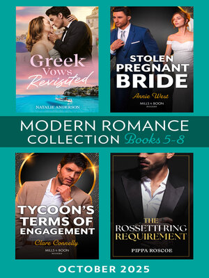 cover image of Modern Romance October 2025 Books 5-8